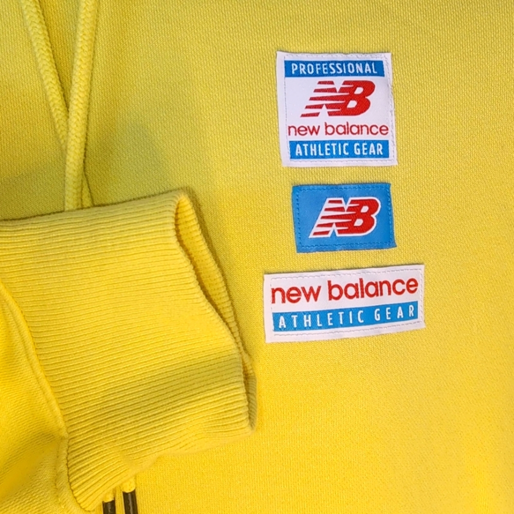 Men's Small New Balance Yellow Athletic Gear Hoodie - Picture 3 of 6